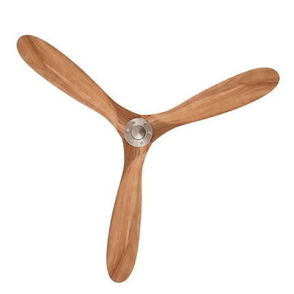 Ventilateur de Plafond  – Bois Naturel et Argent