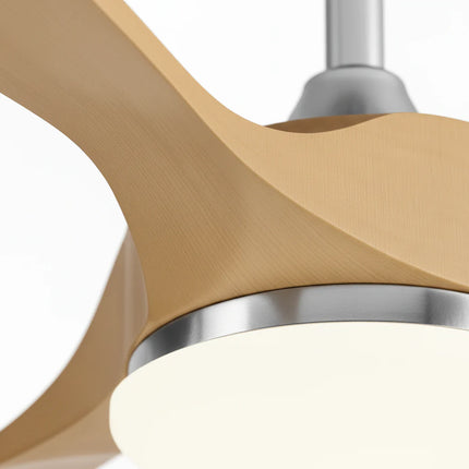 Ventilateur Plafond Silencieux - Argent et ABS Marron Naturel