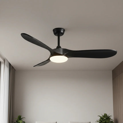 Ventilateur Plafond Silencieux - Noir et ABS Noir