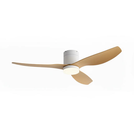 Ventilateur de Plafond Silencieux - Blanc & ABS Bois Clair
