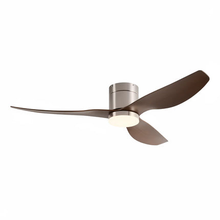 Ventilateur de Plafond Silencieux - Argent & ABS Bois Foncé