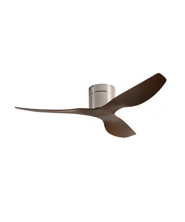 Ventilateur de Plafond - Argent & ABS Bois Foncé