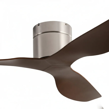 Ventilateur de Plafond - Argent & ABS Bois Foncé