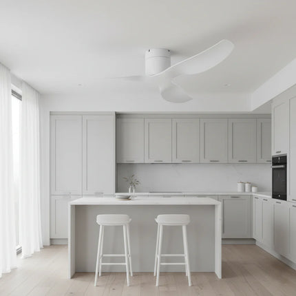 Ventilateur de Plafond - Blanc & ABS Blanc