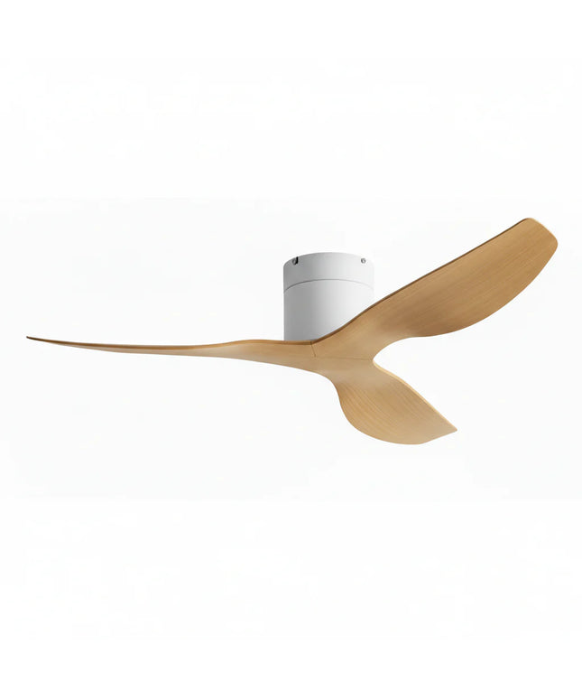 Ventilateur de Plafond - Blanc & ABS Bois Clair
