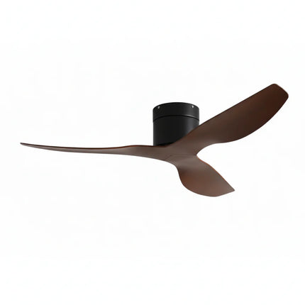 Ventilateur de Plafond - Noir & ABS Bois Foncé