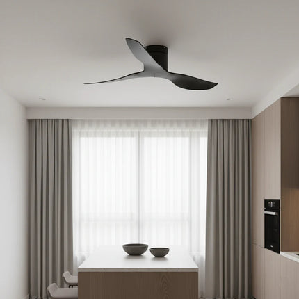 Ventilateur de Plafond - Noir & ABS Noir