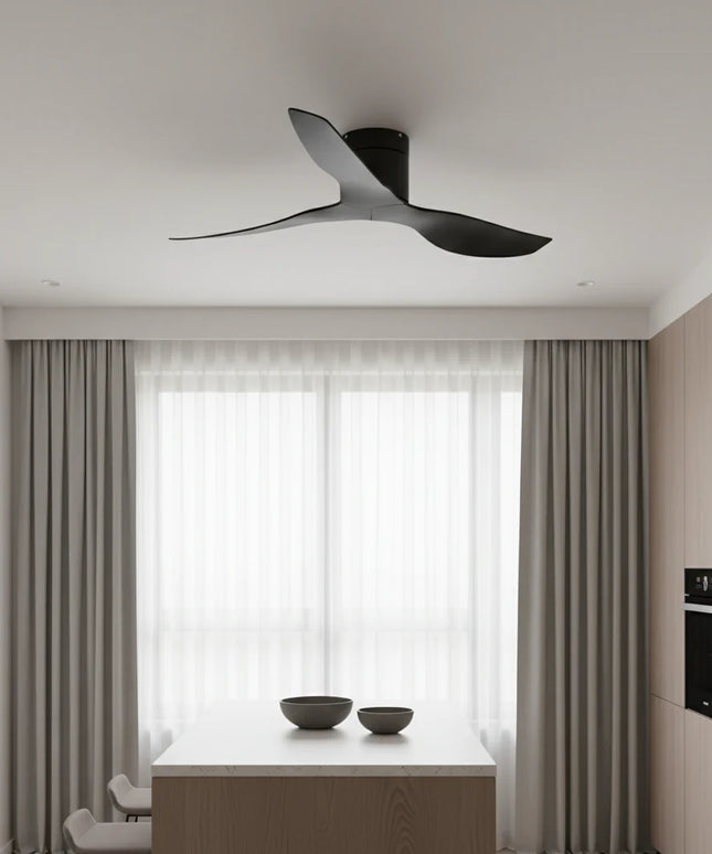 Ventilateur de Plafond - Noir & ABS Noir