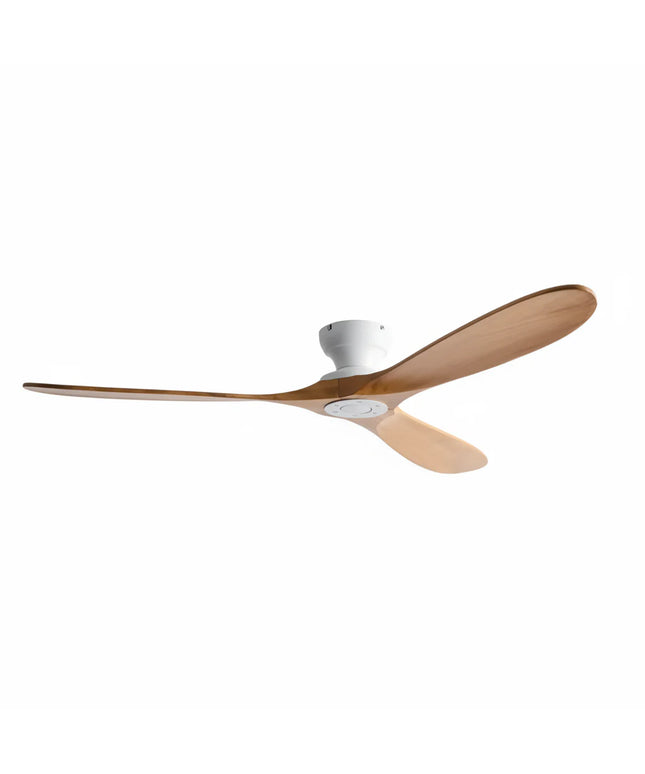 Ventilateur de Plafond – Bois Naturel et Blanc