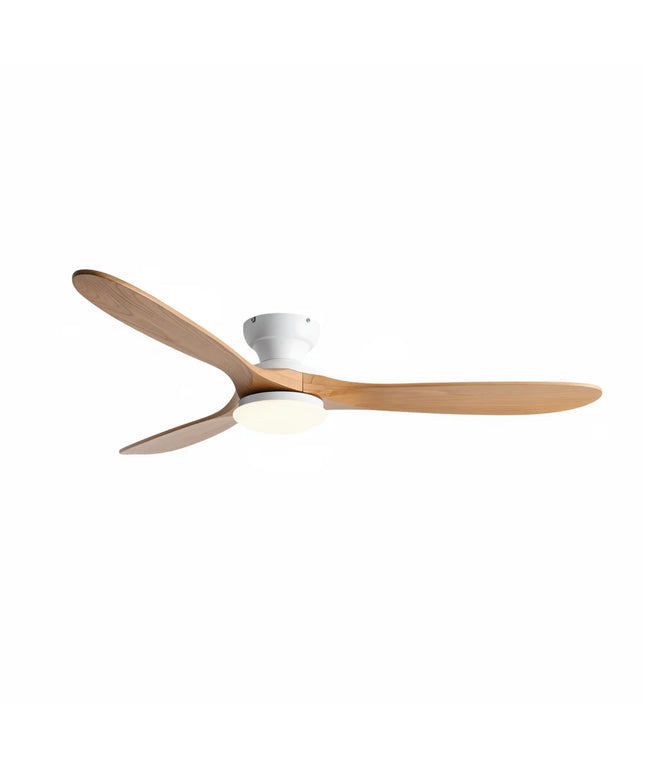 Ventilateur de Plafond  – Bois Naturel et Blanc