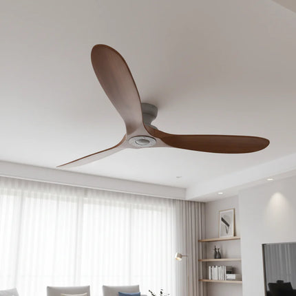 Ventilateur de Plafond – Bois Foncé et Gris
