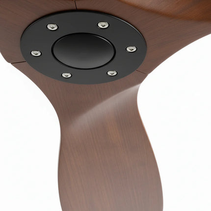 Ventilateur de Plafond – Bois Foncé et Noir