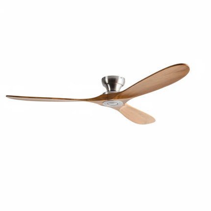 Ventilateur de Plafond  – Bois Naturel et Argent