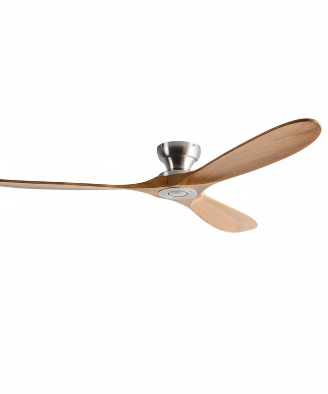 Ventilateur de Plafond  – Bois Naturel et Argent