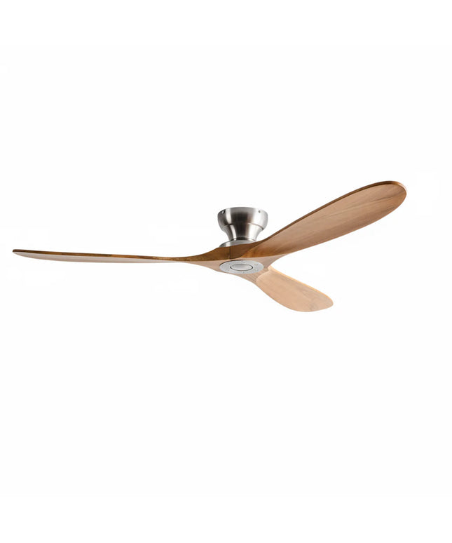 Ventilateur de Plafond  – Bois Naturel et Argent