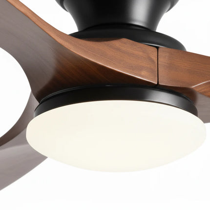 Ventilateur de Plafond – Bois Foncé et Noir
