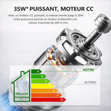 Ventilateur de Plafond  – Bois Naturel et Argent