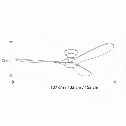 Ventilateur de Plafond – Bois Foncé et Noir