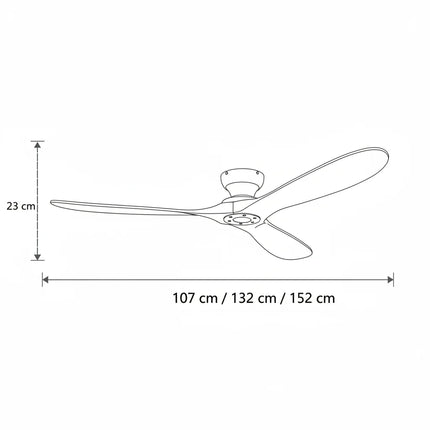 Ventilateur de Plafond – Bois Foncé et Gris