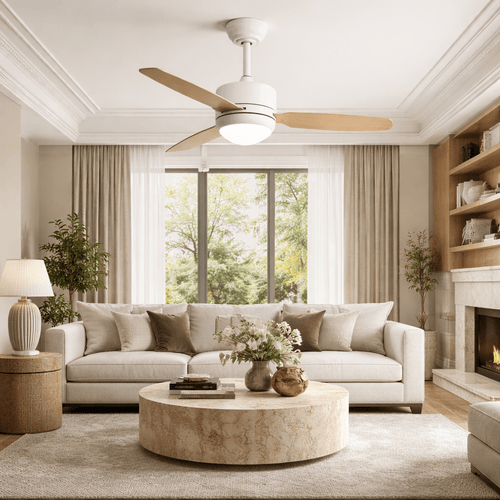 Sourdine Ventilateur De Plafond Avec Lumière Avec Télécommande, Led