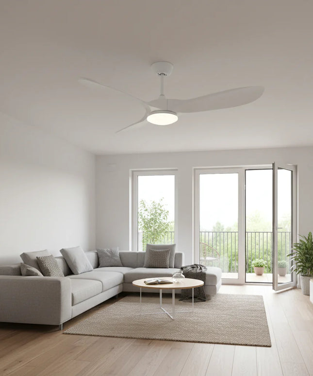 Ventilateur Plafond Silencieux - Blanc et ABS Blanc