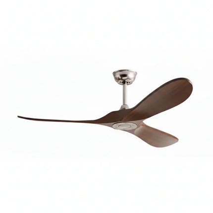 Ventilateur Plafond Silencieux - Argent et ABS Marron Foncé