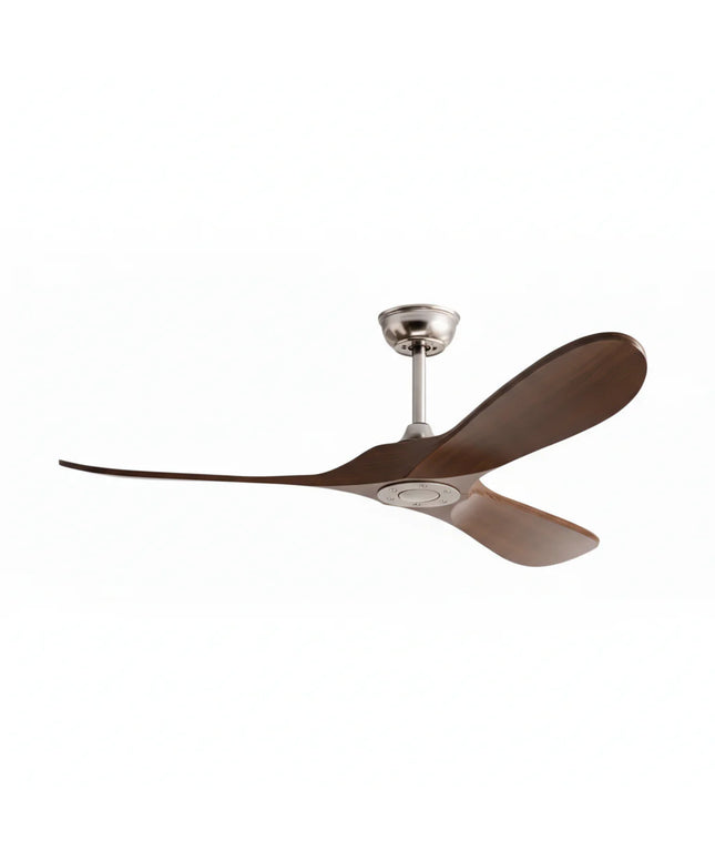 Ventilateur Plafond Silencieux - Argent et ABS Marron Foncé