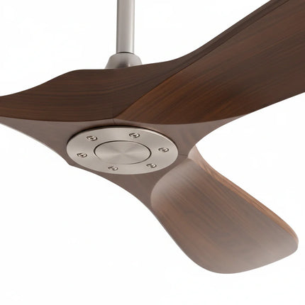 Ventilateur Plafond Silencieux - Argent et ABS Marron Foncé
