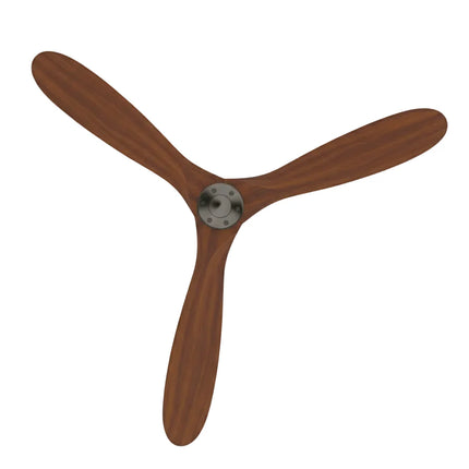 Ventilateur Plafond Silencieux - Argent et ABS Marron Foncé