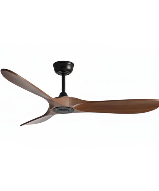 Ventilateur Plafond Silencieux - Noir et ABS Marron Foncé