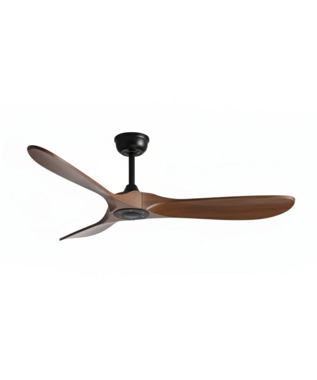 Ventilateur Plafond Silencieux - Noir et ABS Marron Foncé