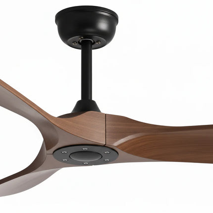 Ventilateur Plafond Silencieux - Noir et ABS Marron Foncé