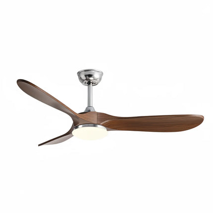 Ventilateur Plafond Silencieux - Argent et ABS Marron Foncé
