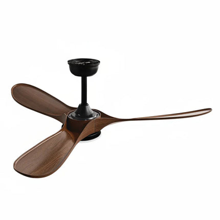 Ventilateur Plafond Silencieux - Noir et ABS Marron Foncé