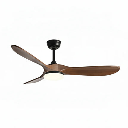 Ventilateur Plafond Silencieux - Noir et ABS Marron Foncé