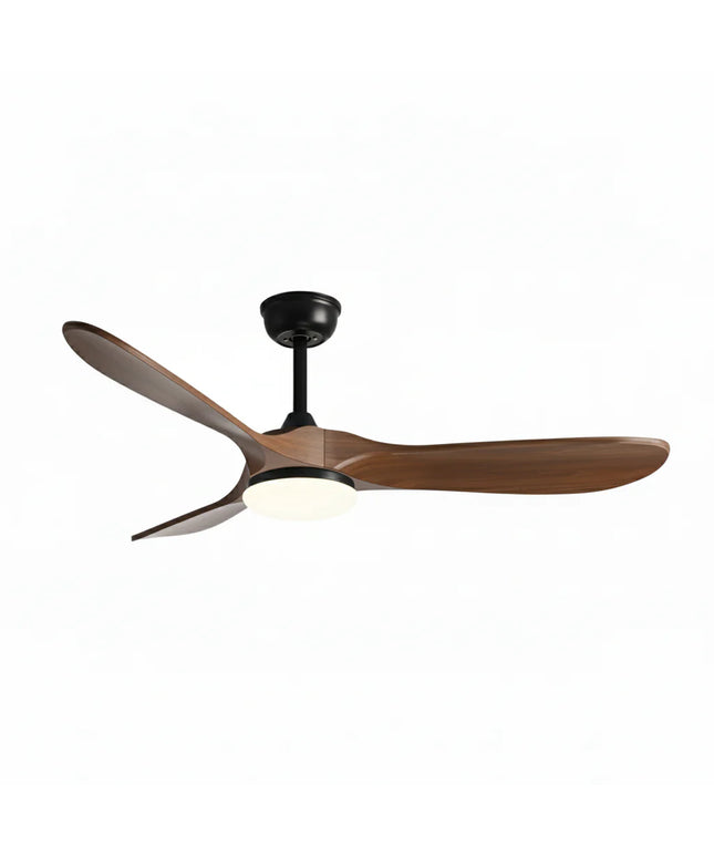 Ventilateur Plafond Silencieux - Noir et ABS Marron Foncé