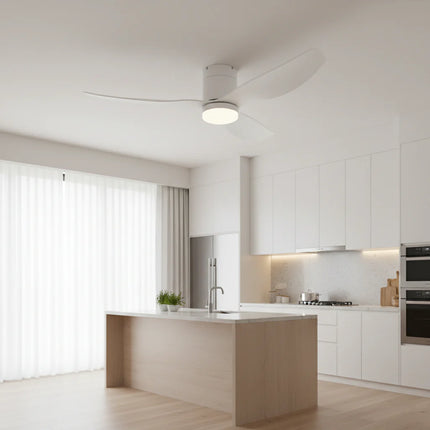 Ventilateur de Plafond Silencieux - Blanc & ABS Blanc