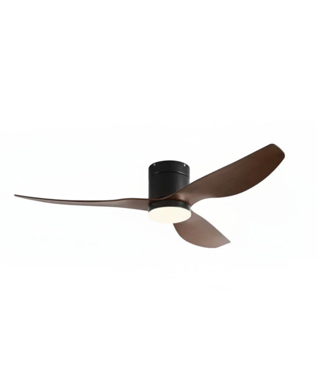Ventilateur de Plafond Silencieux - Noir & ABS Bois Foncé