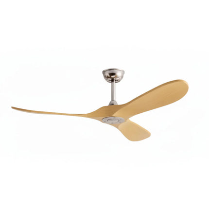 Ventilateur Plafond Silencieux - Argent et ABS Marron Clair
