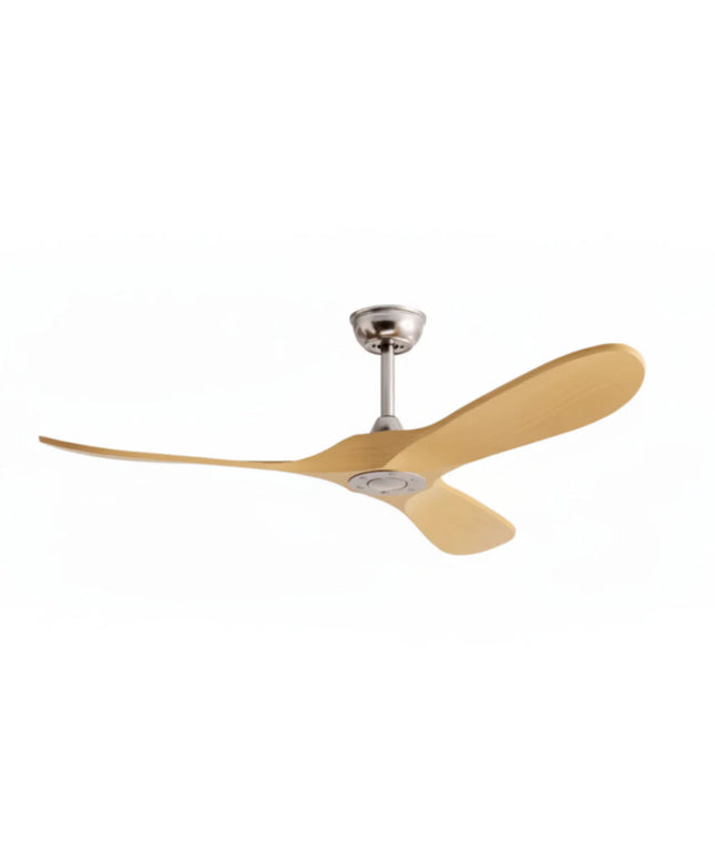 Ventilateur Plafond Silencieux - Argent et ABS Marron Clair