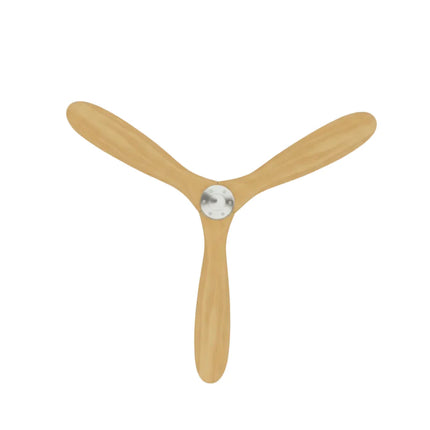 Ventilateur Plafond Silencieux - Argent et ABS Marron Clair